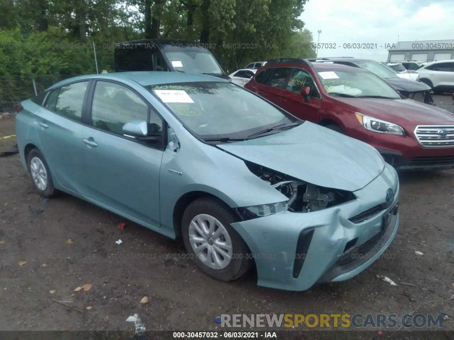 1 Photograph of a damaged car JTDKAMFU9M3135540 TOYOTA PRIUS 2021