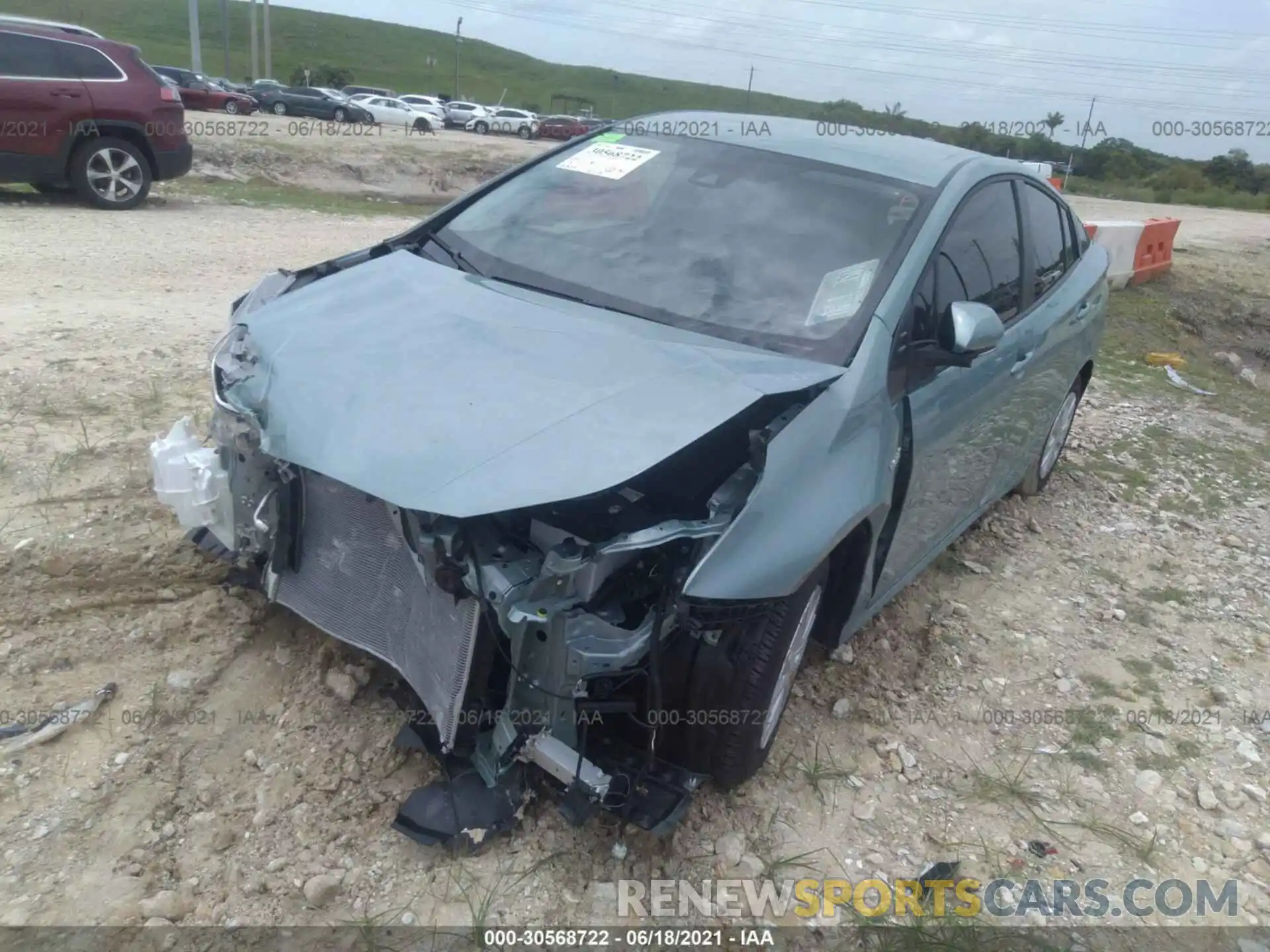 2 Photograph of a damaged car JTDKAMFU9M3138907 TOYOTA PRIUS 2021