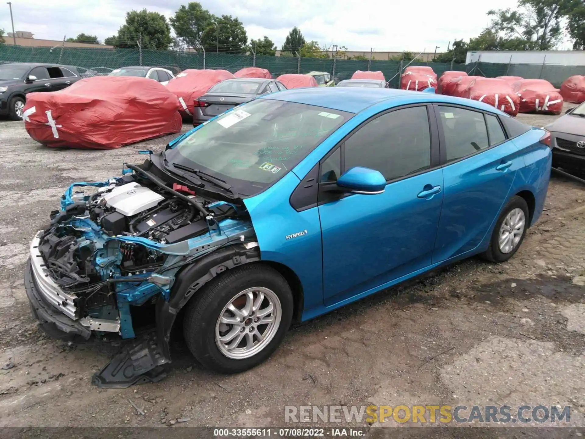 2 Photograph of a damaged car JTDKAMFU9M3141368 TOYOTA PRIUS 2021