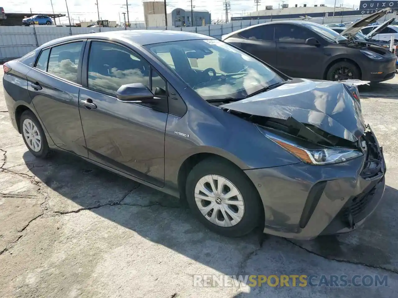 4 Фотография поврежденного автомобиля JTDKAMFU9M3146134 TOYOTA PRIUS 2021