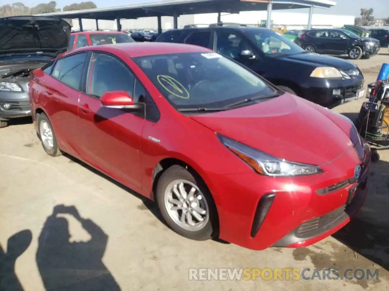 1 Photograph of a damaged car JTDKAMFU9M3148661 TOYOTA PRIUS 2021