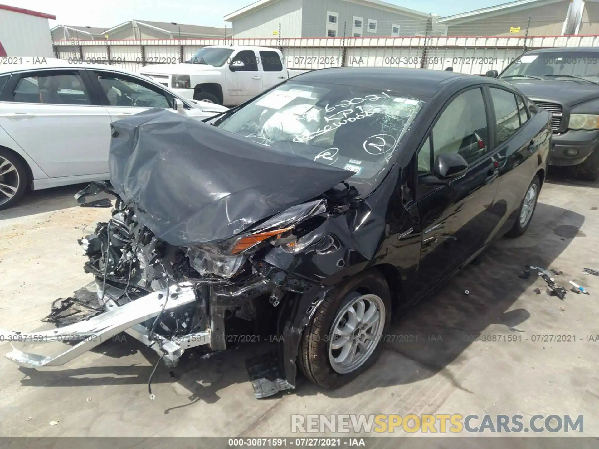 2 Photograph of a damaged car JTDKAMFU9M3148806 TOYOTA PRIUS 2021