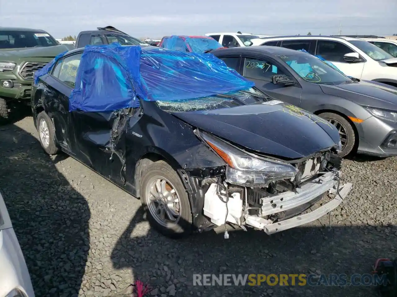 1 Photograph of a damaged car JTDKAMFU9M3149549 TOYOTA PRIUS 2021