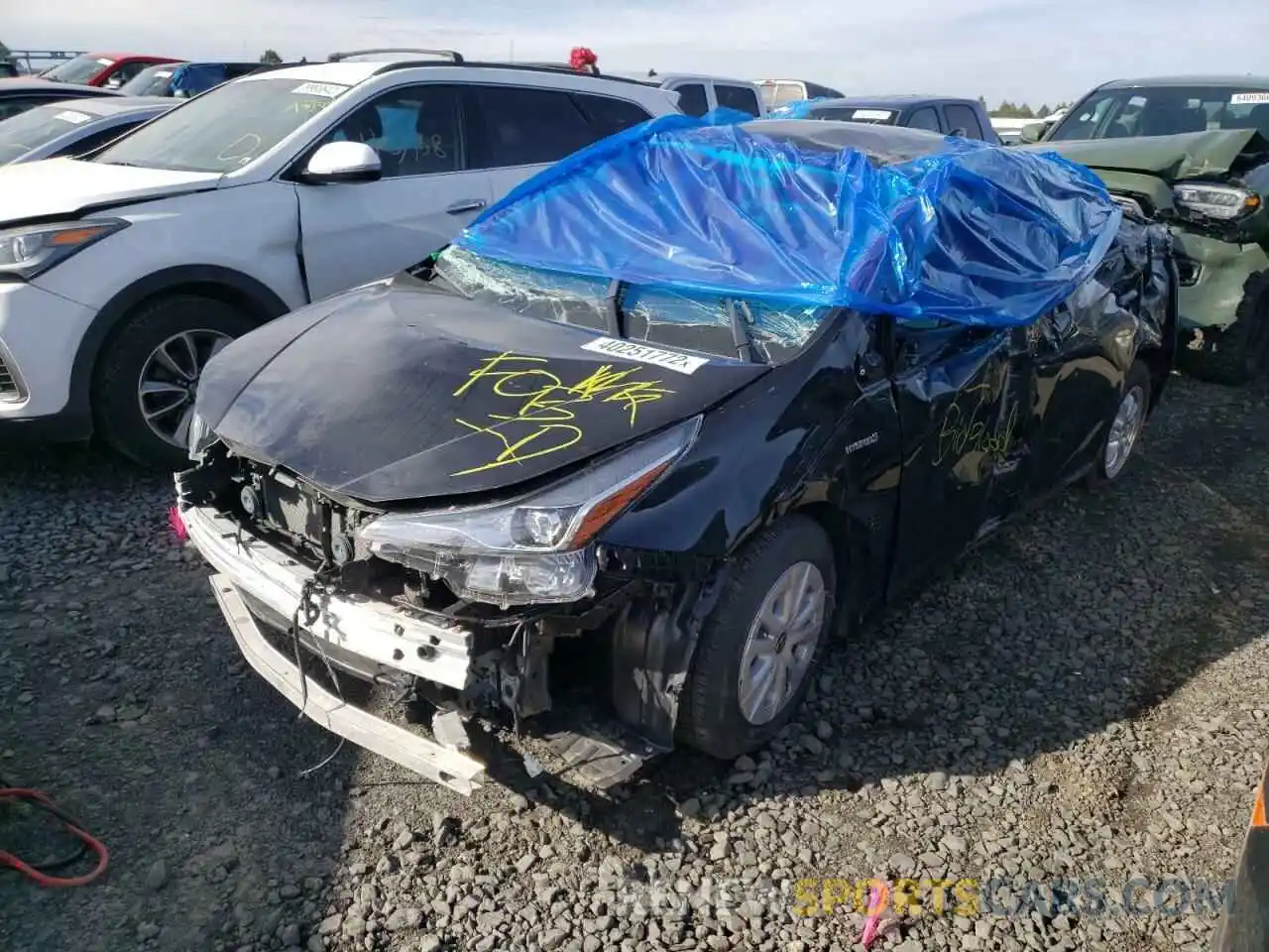 2 Photograph of a damaged car JTDKAMFU9M3149549 TOYOTA PRIUS 2021