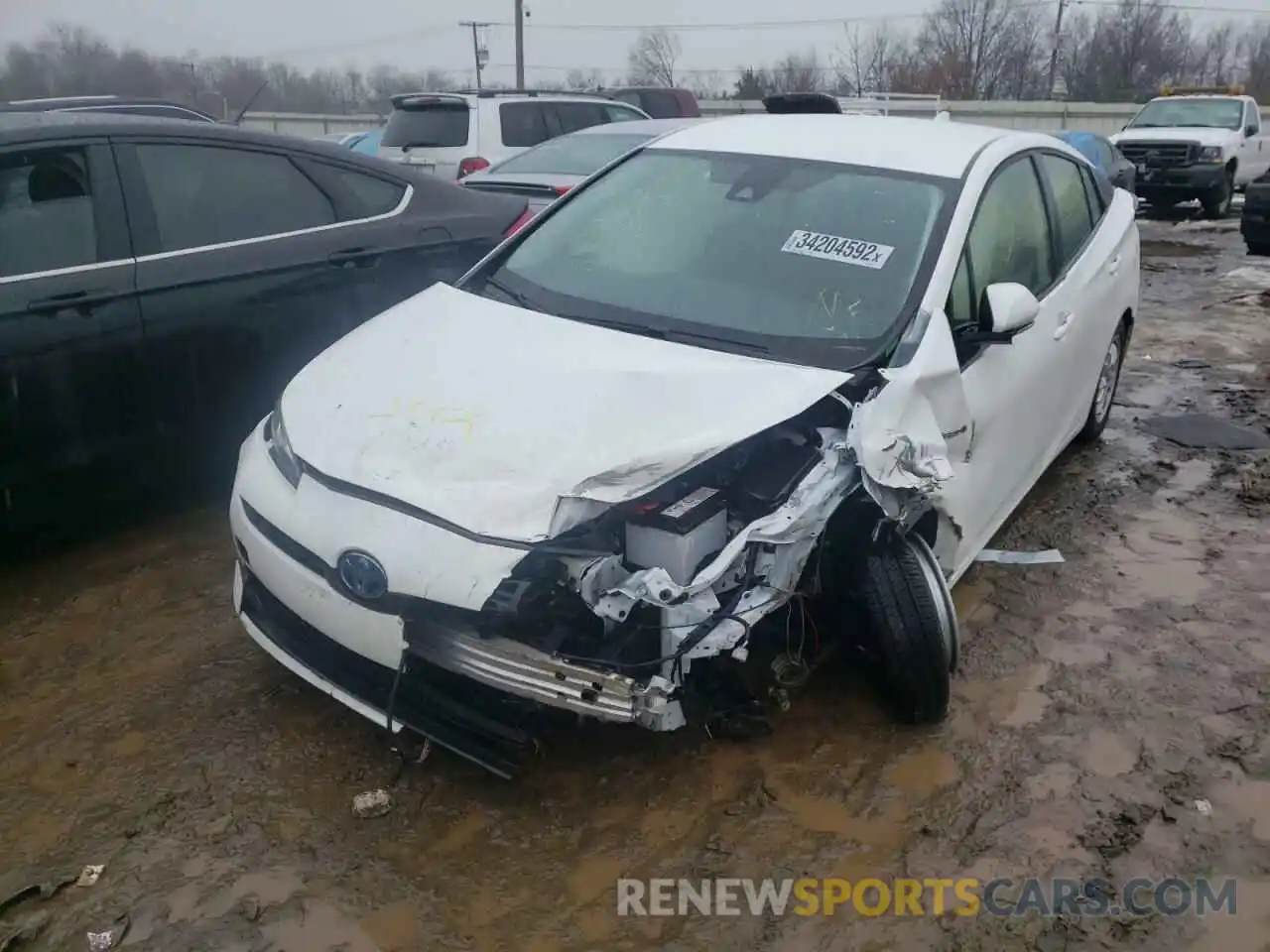 2 Photograph of a damaged car JTDKAMFU9M3150197 TOYOTA PRIUS 2021