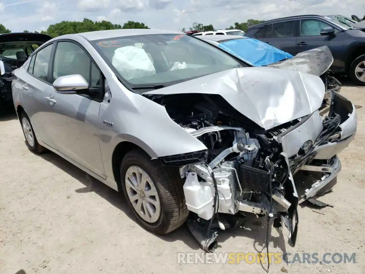 1 Photograph of a damaged car JTDKAMFU9M3151334 TOYOTA PRIUS 2021