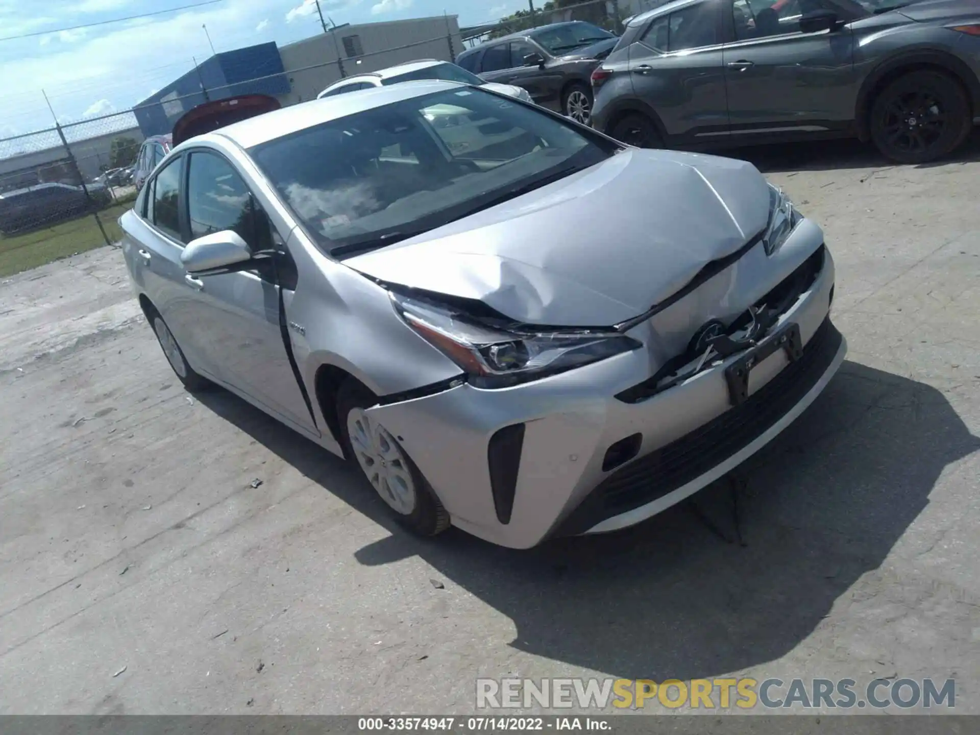 1 Photograph of a damaged car JTDKAMFU9M3151513 TOYOTA PRIUS 2021