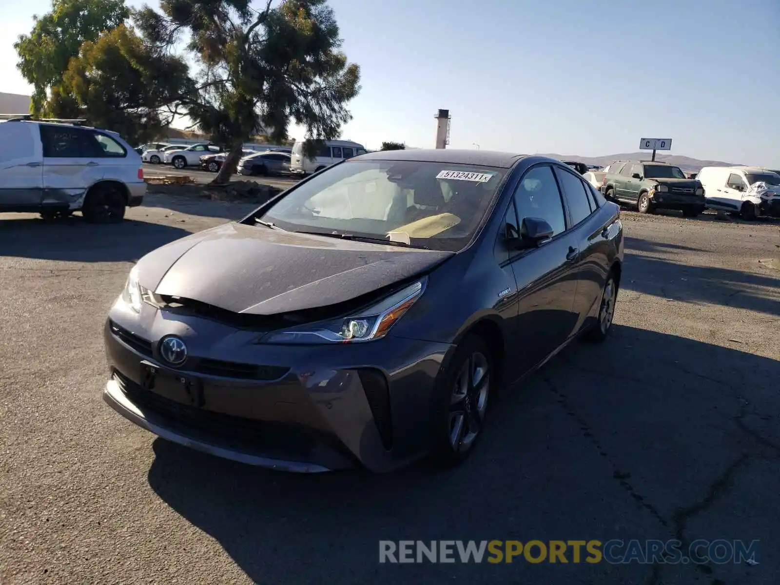 2 Photograph of a damaged car JTDKAMFUXM3126846 TOYOTA PRIUS 2021