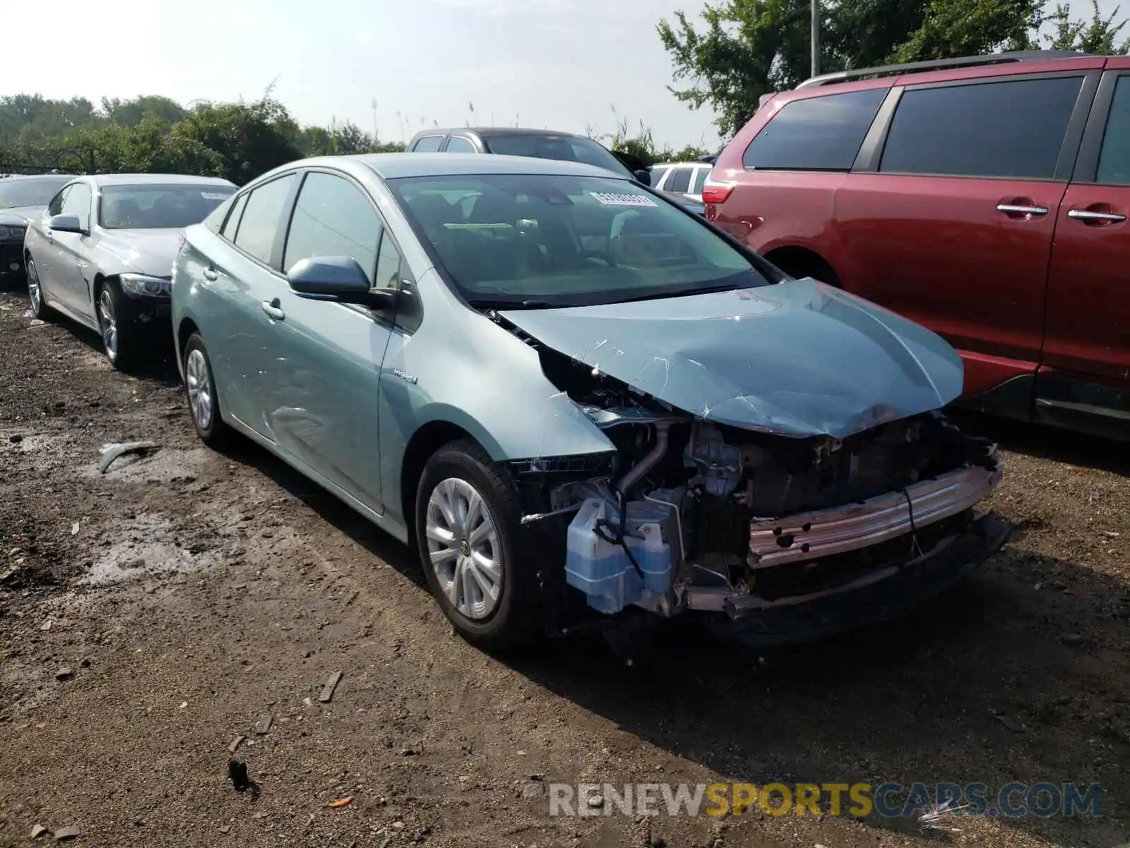 1 Photograph of a damaged car JTDKAMFUXM3127933 TOYOTA PRIUS 2021