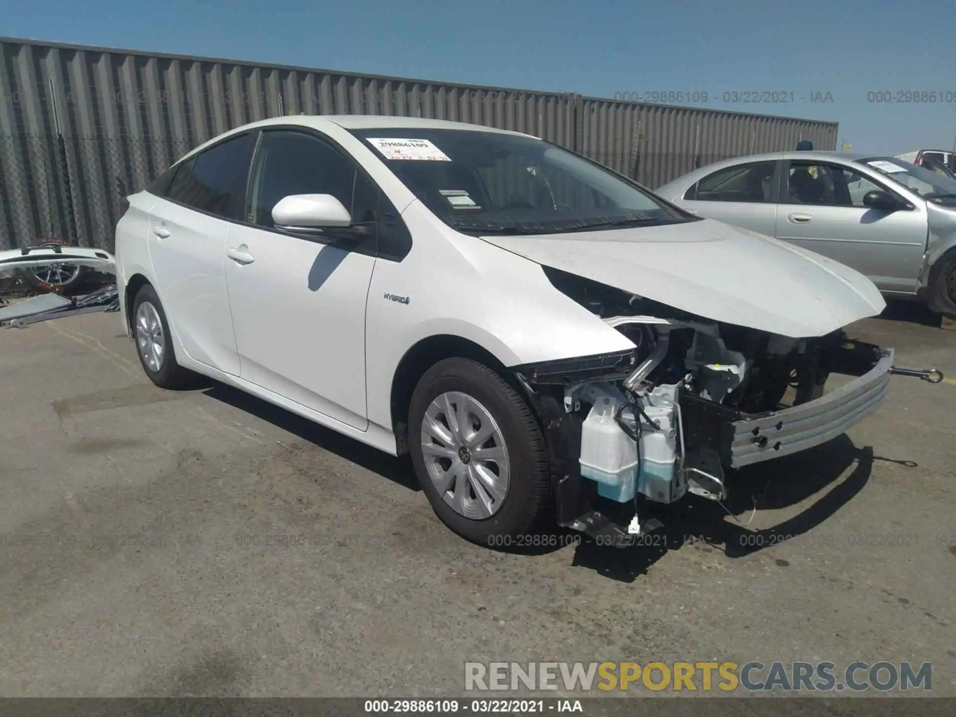 1 Photograph of a damaged car JTDKAMFUXM3134946 TOYOTA PRIUS 2021