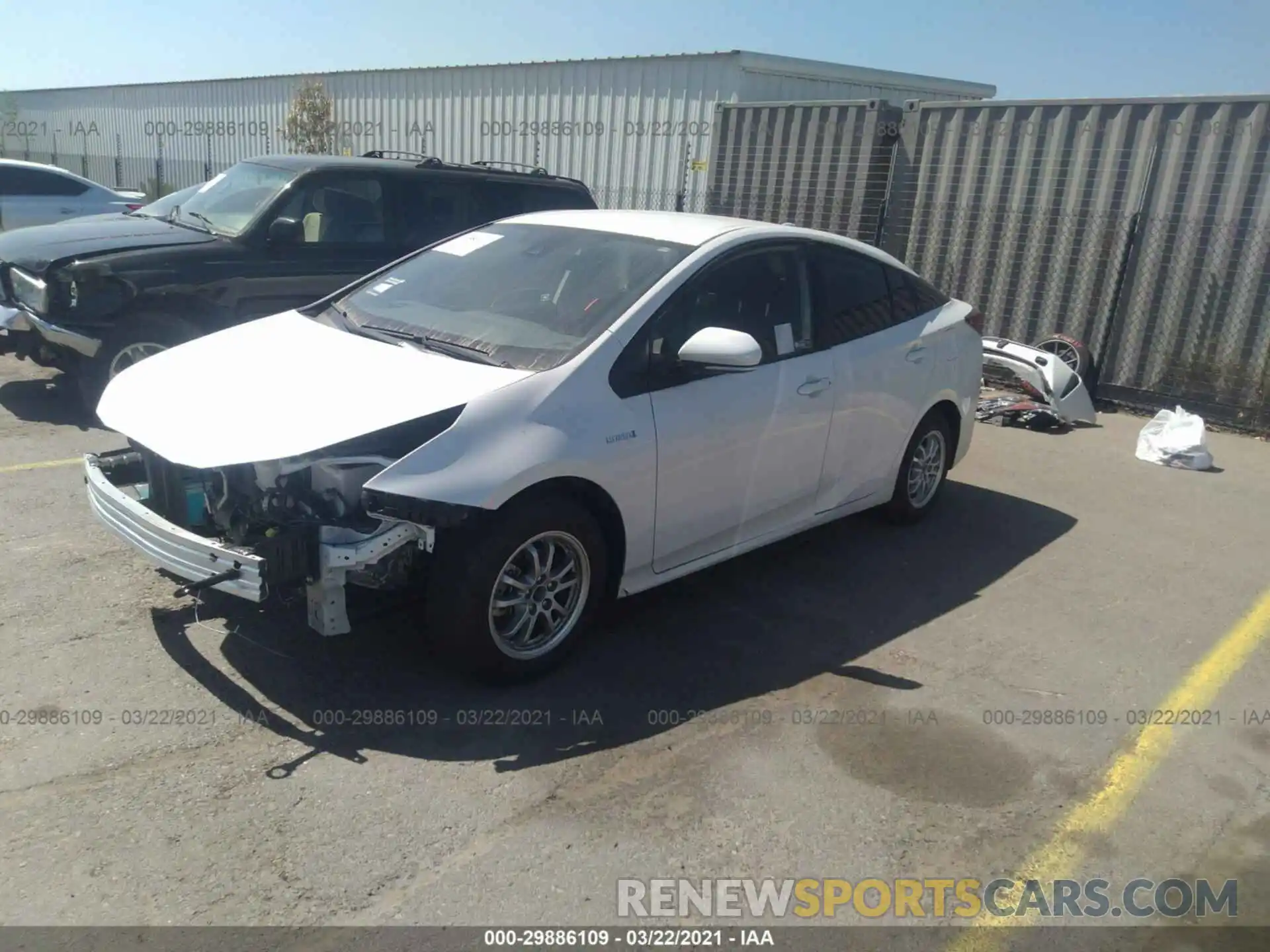 2 Photograph of a damaged car JTDKAMFUXM3134946 TOYOTA PRIUS 2021