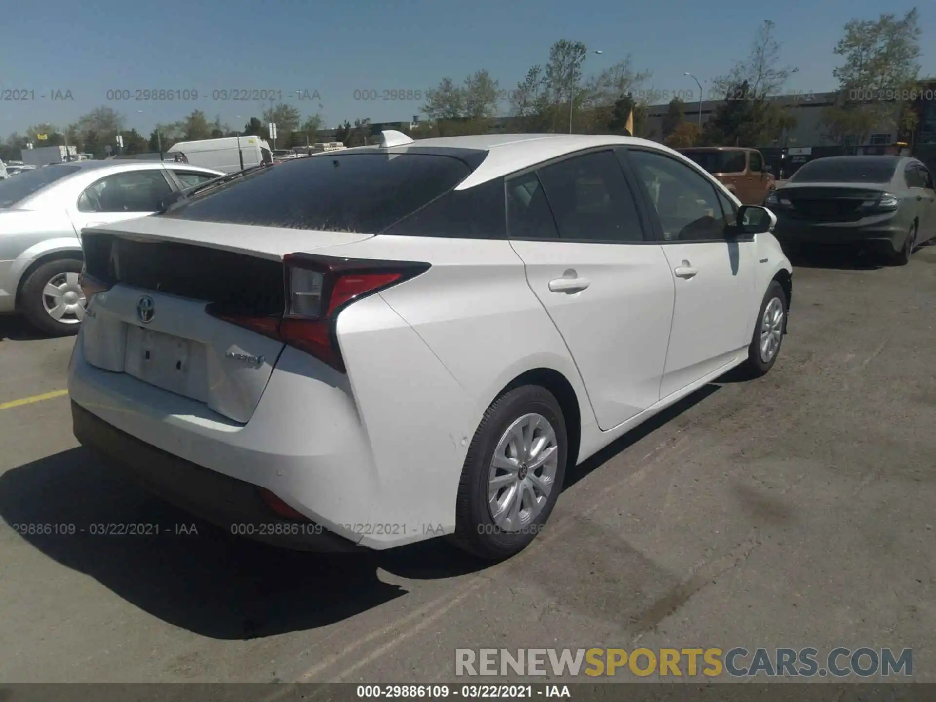 4 Photograph of a damaged car JTDKAMFUXM3134946 TOYOTA PRIUS 2021