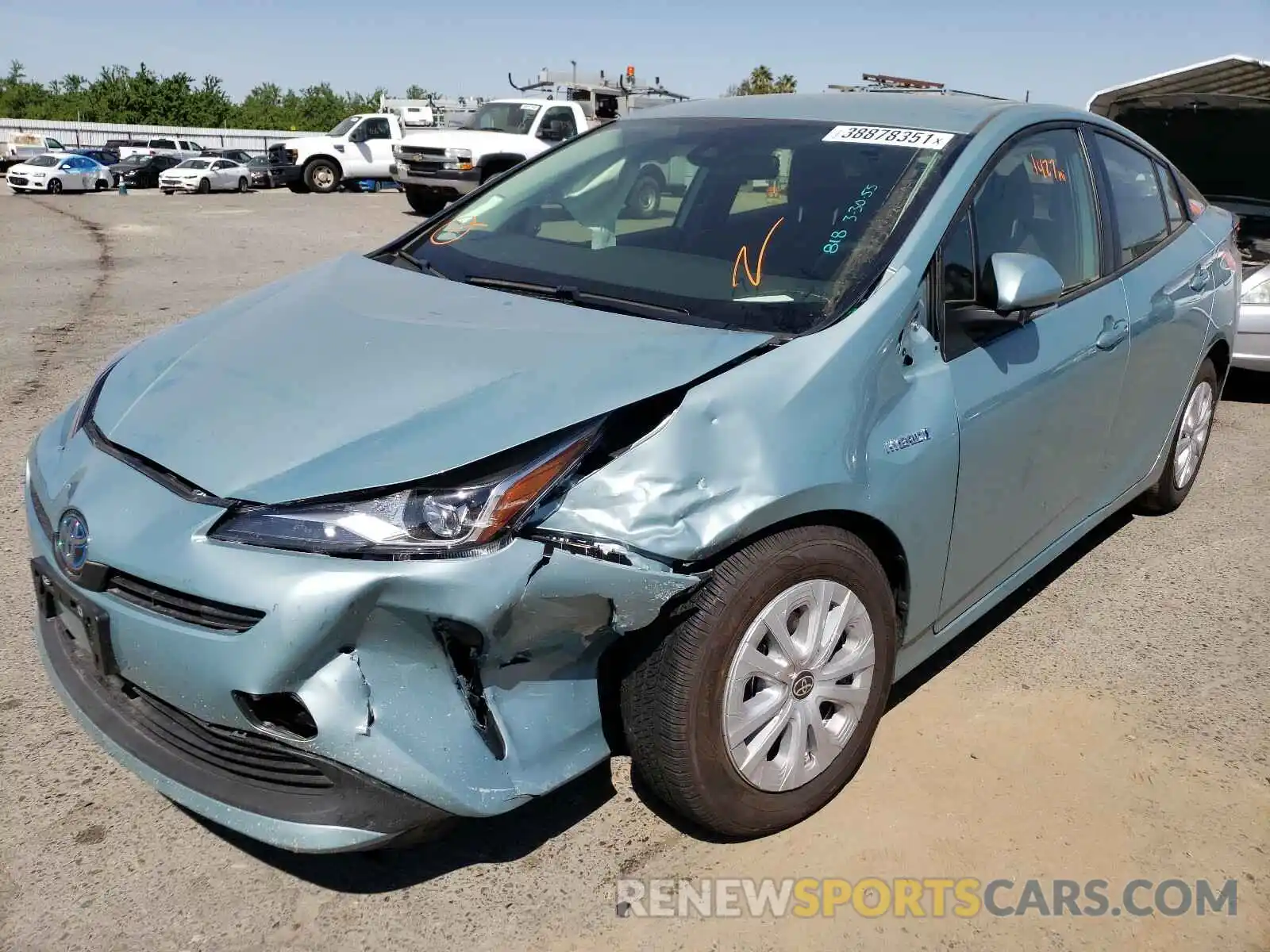 2 Photograph of a damaged car JTDKAMFUXM3135577 TOYOTA PRIUS 2021