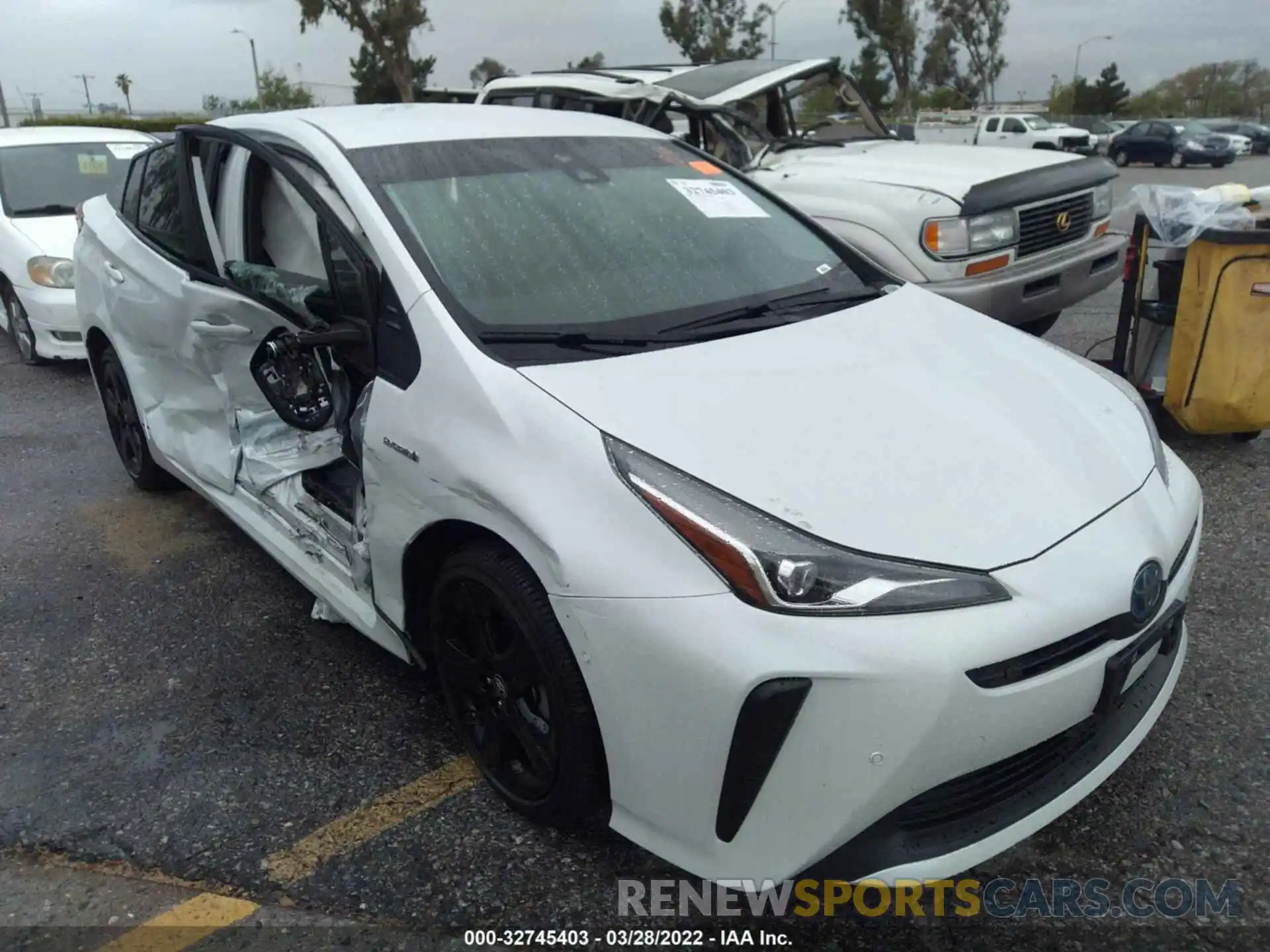 1 Photograph of a damaged car JTDKAMFUXM3137281 TOYOTA PRIUS 2021