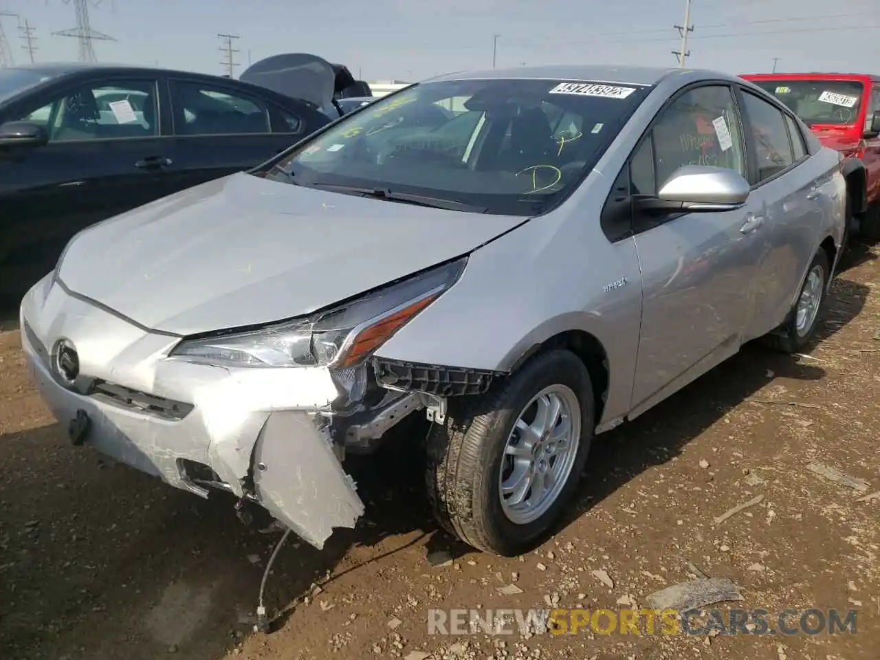 2 Photograph of a damaged car JTDKAMFUXM3139984 TOYOTA PRIUS 2021