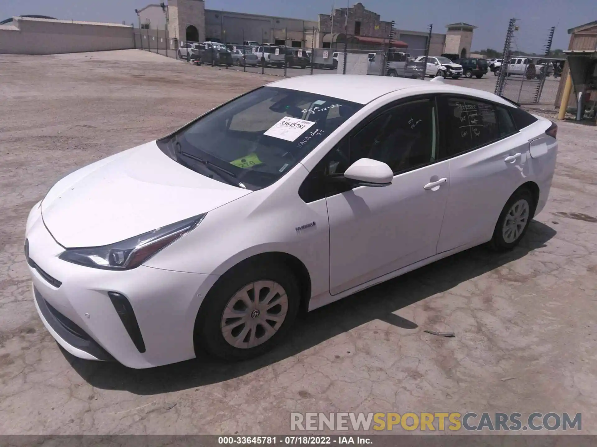 2 Фотография поврежденного автомобиля JTDKAMFUXM3140584 TOYOTA PRIUS 2021