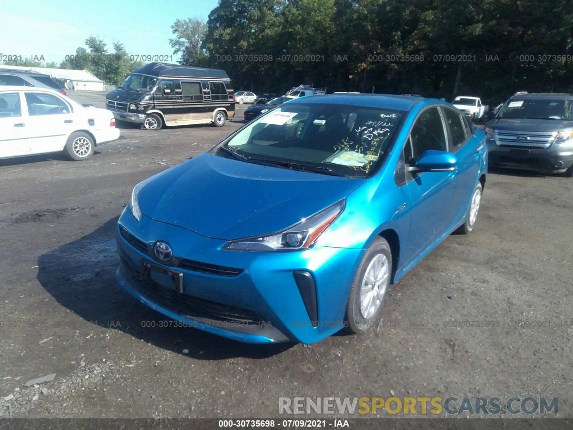 2 Photograph of a damaged car JTDKAMFUXM3141122 TOYOTA PRIUS 2021