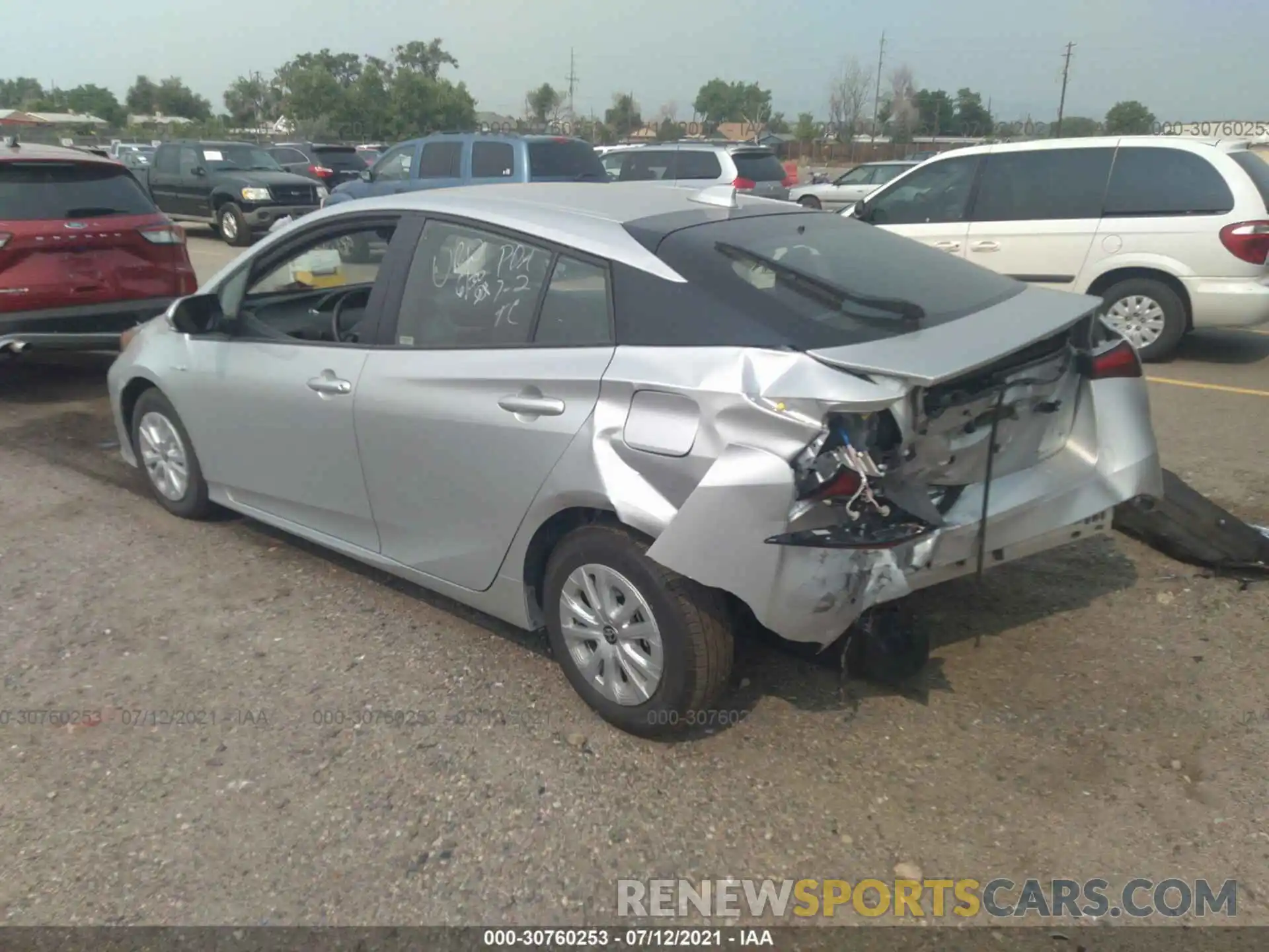 3 Photograph of a damaged car JTDKAMFUXM3144702 TOYOTA PRIUS 2021