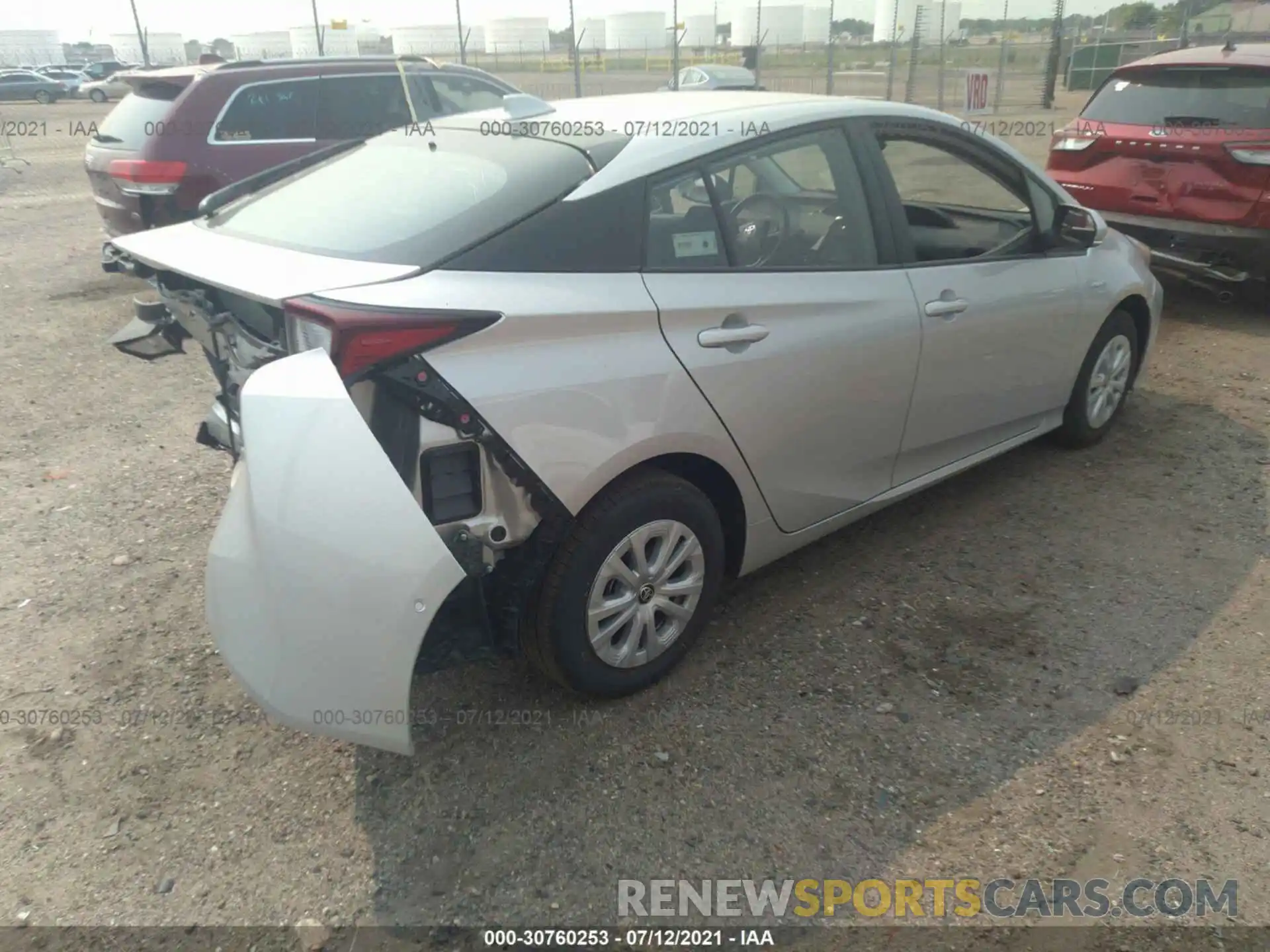 4 Photograph of a damaged car JTDKAMFUXM3144702 TOYOTA PRIUS 2021