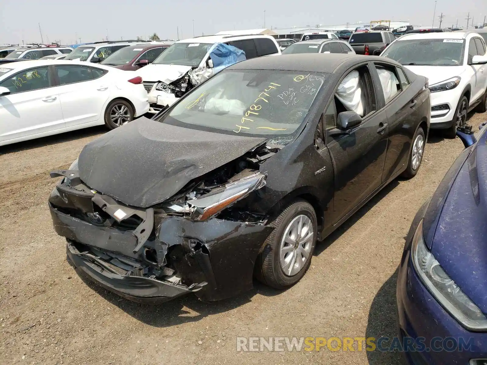 2 Photograph of a damaged car JTDKAMFUXM3145655 TOYOTA PRIUS 2021