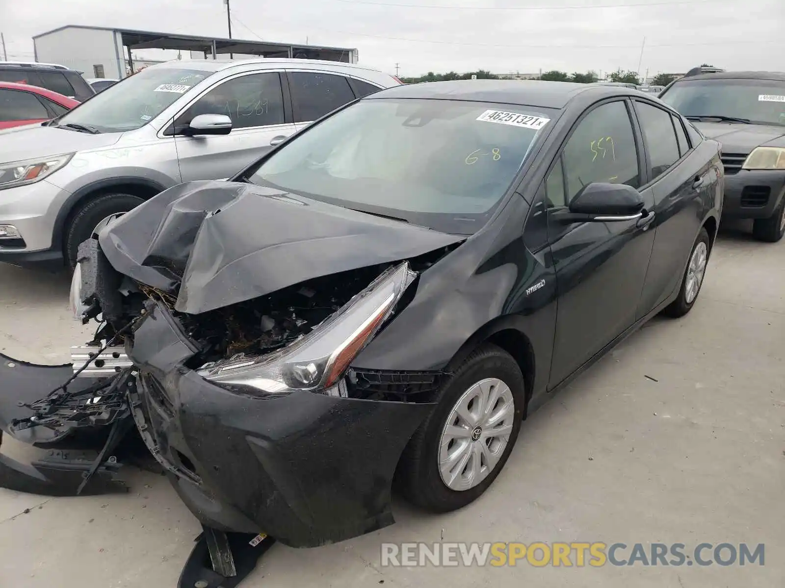 2 Photograph of a damaged car JTDKAMFUXM3145929 TOYOTA PRIUS 2021