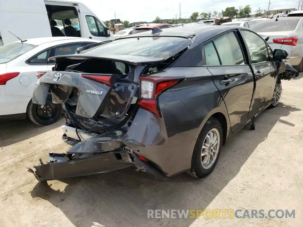 4 Photograph of a damaged car JTDKAMFUXM3147244 TOYOTA PRIUS 2021