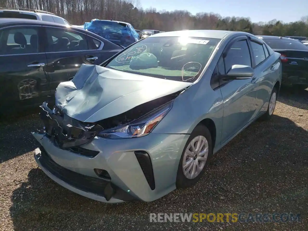 2 Photograph of a damaged car JTDKAMFUXM3147793 TOYOTA PRIUS 2021