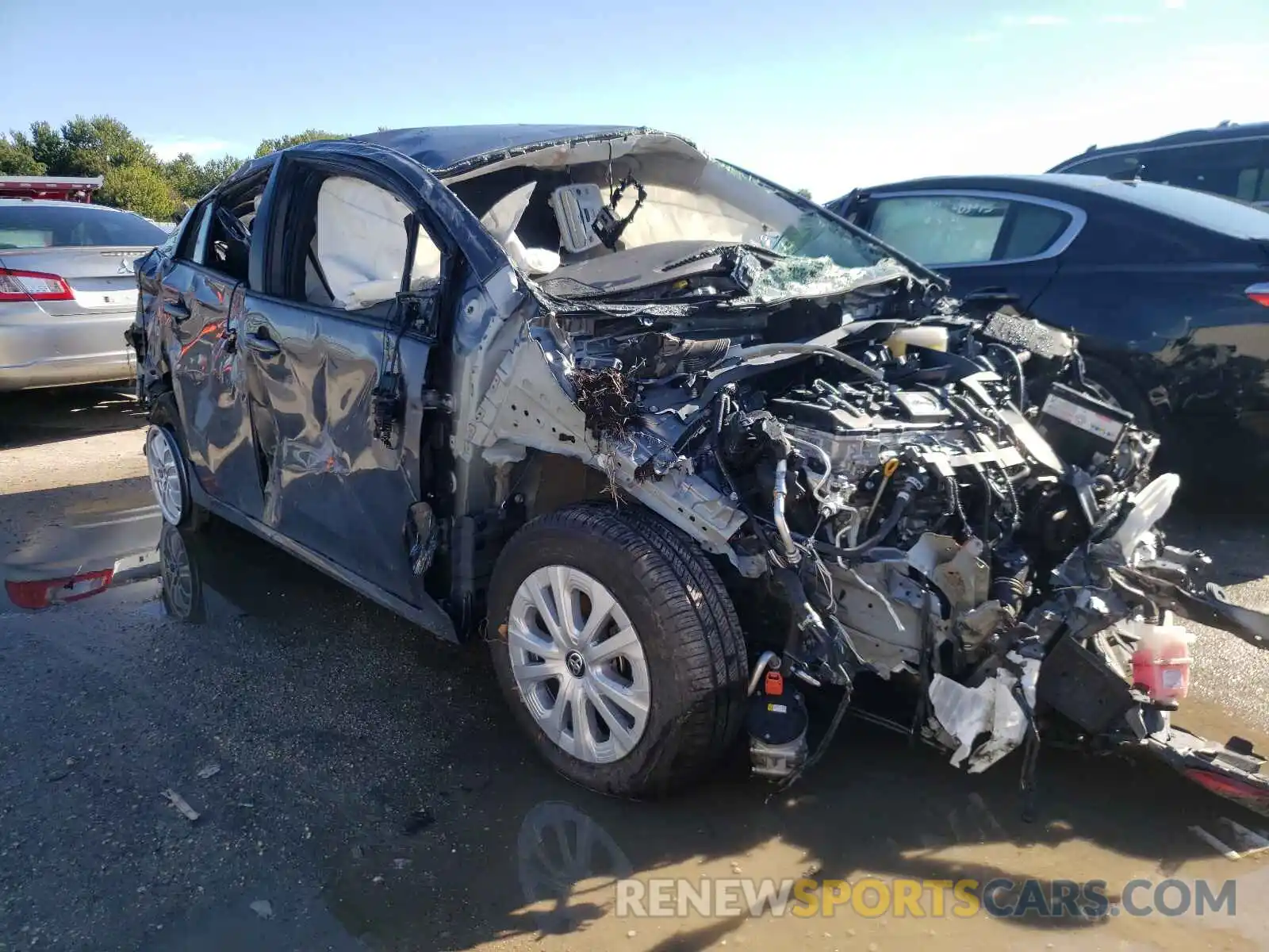 1 Photograph of a damaged car JTDKAMFUXM3149995 TOYOTA PRIUS 2021