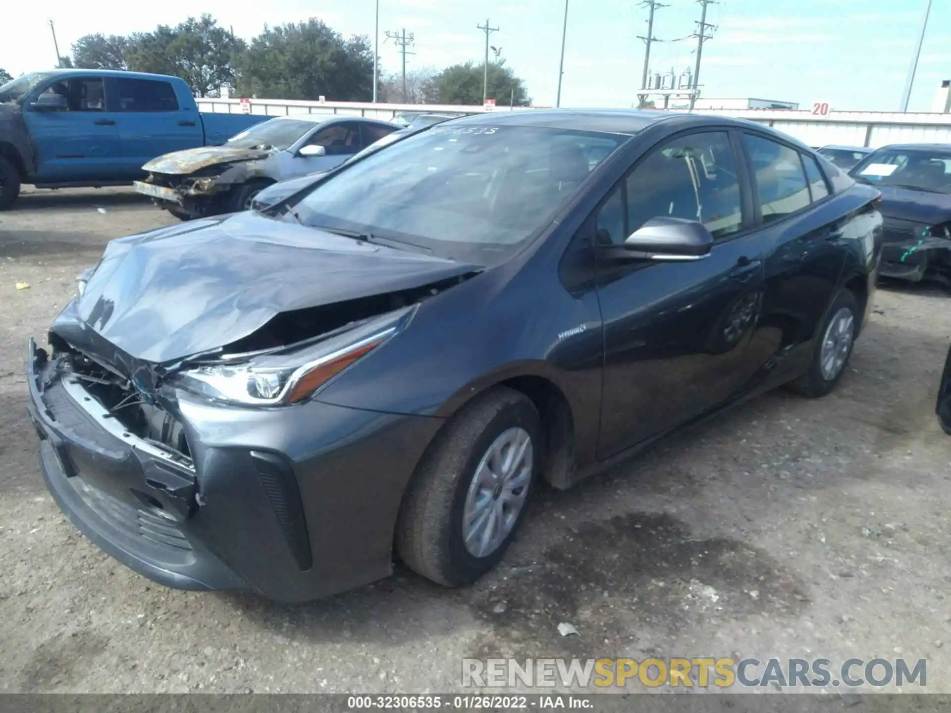 2 Photograph of a damaged car JTDKAMFUXM3151486 TOYOTA PRIUS 2021