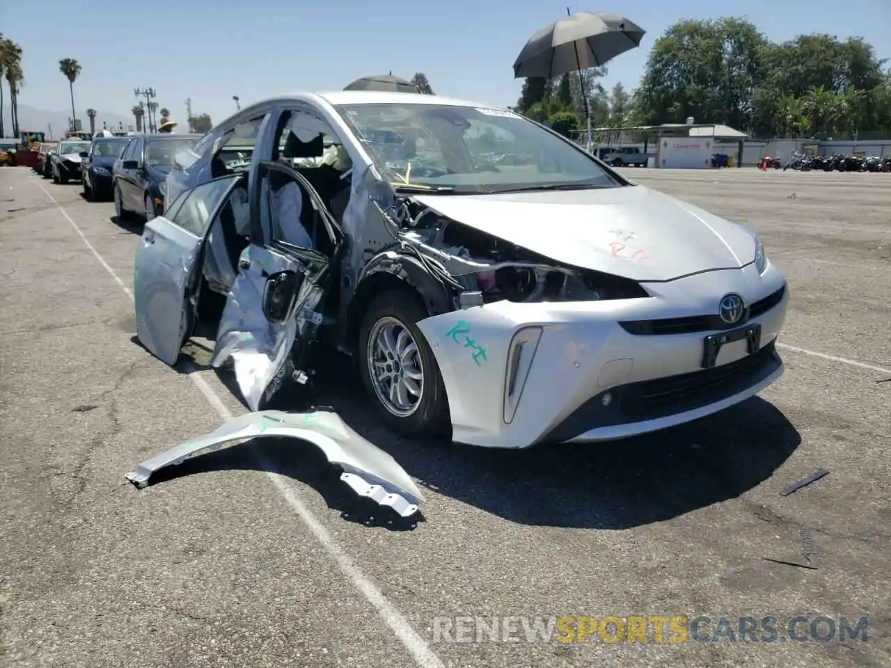 1 Photograph of a damaged car JTDL9MFU1M3028706 TOYOTA PRIUS 2021