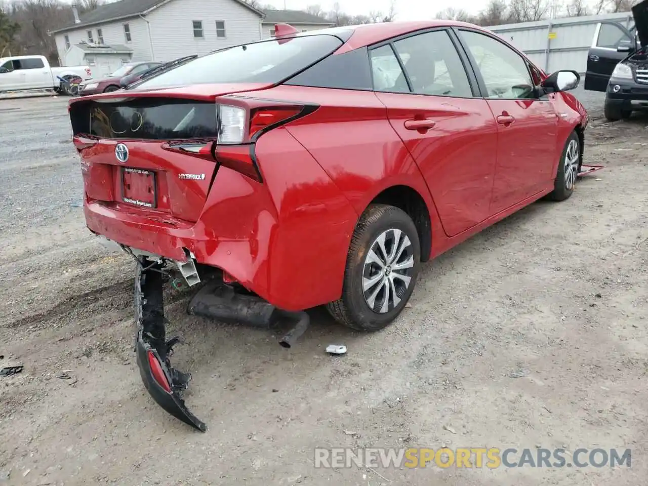 4 Photograph of a damaged car JTDL9MFU1M3029614 TOYOTA PRIUS 2021