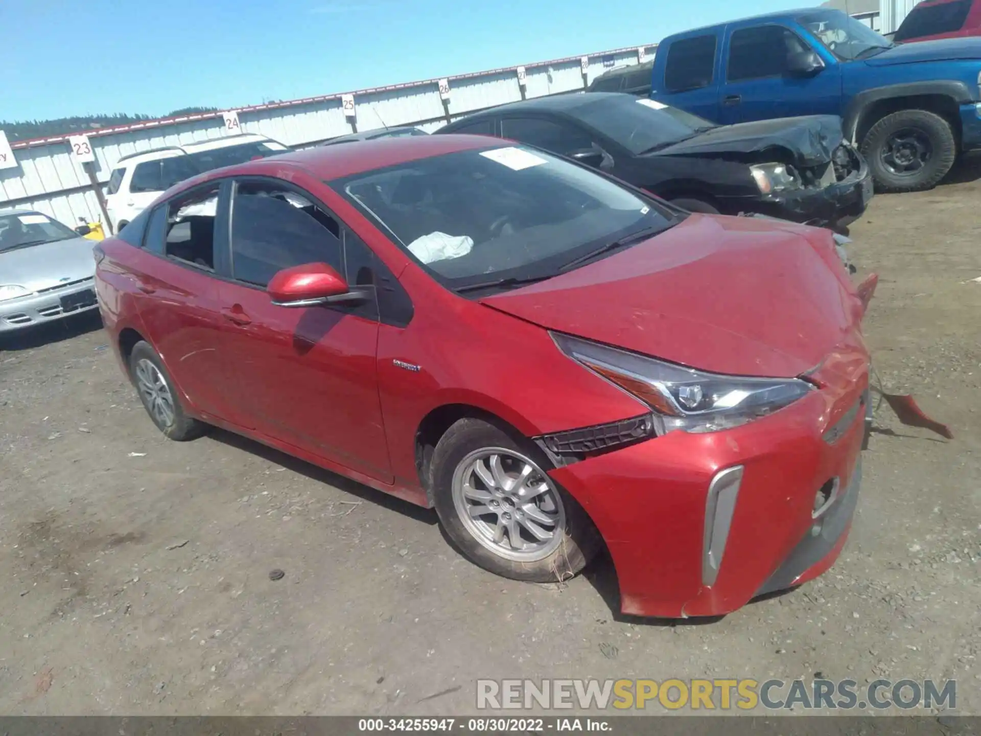 1 Photograph of a damaged car JTDL9MFU1M3030570 TOYOTA PRIUS 2021