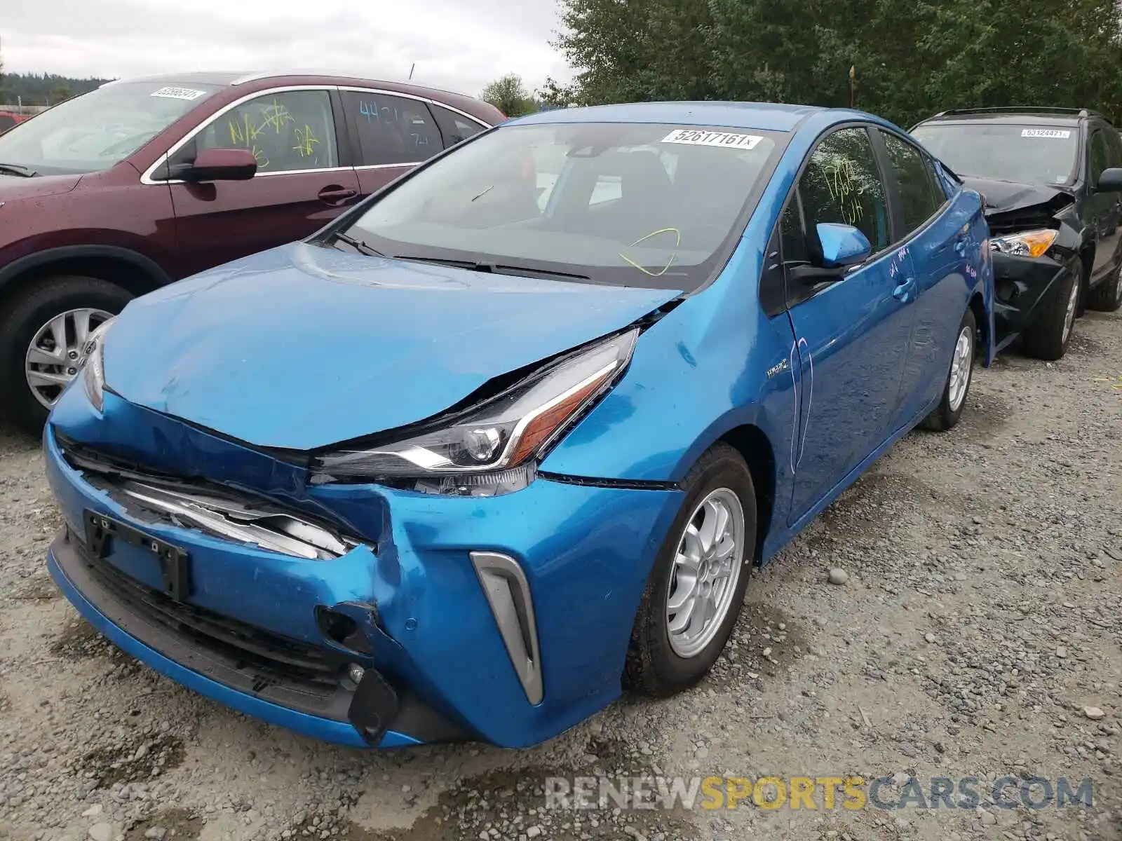 2 Фотография поврежденного автомобиля JTDL9MFU3M3026214 TOYOTA PRIUS 2021