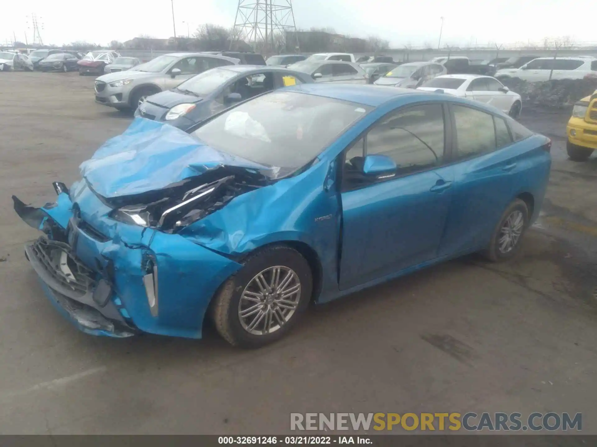 2 Фотография поврежденного автомобиля JTDL9MFU3M3029159 TOYOTA PRIUS 2021