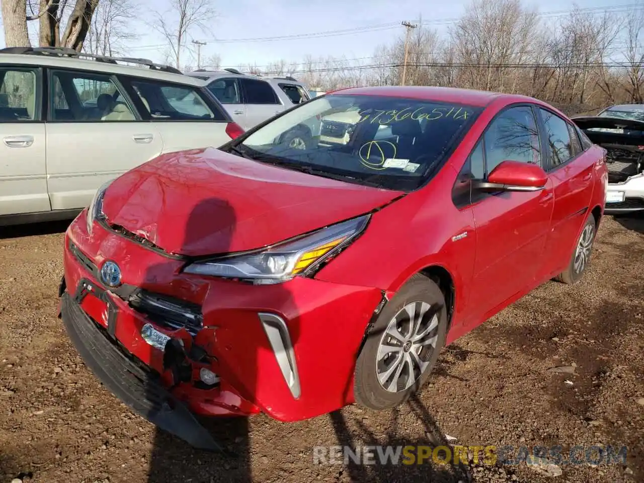 2 Photograph of a damaged car JTDL9MFU3M3030523 TOYOTA PRIUS 2021