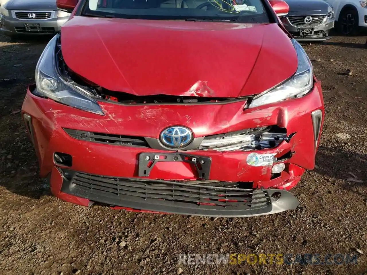 9 Photograph of a damaged car JTDL9MFU3M3030523 TOYOTA PRIUS 2021