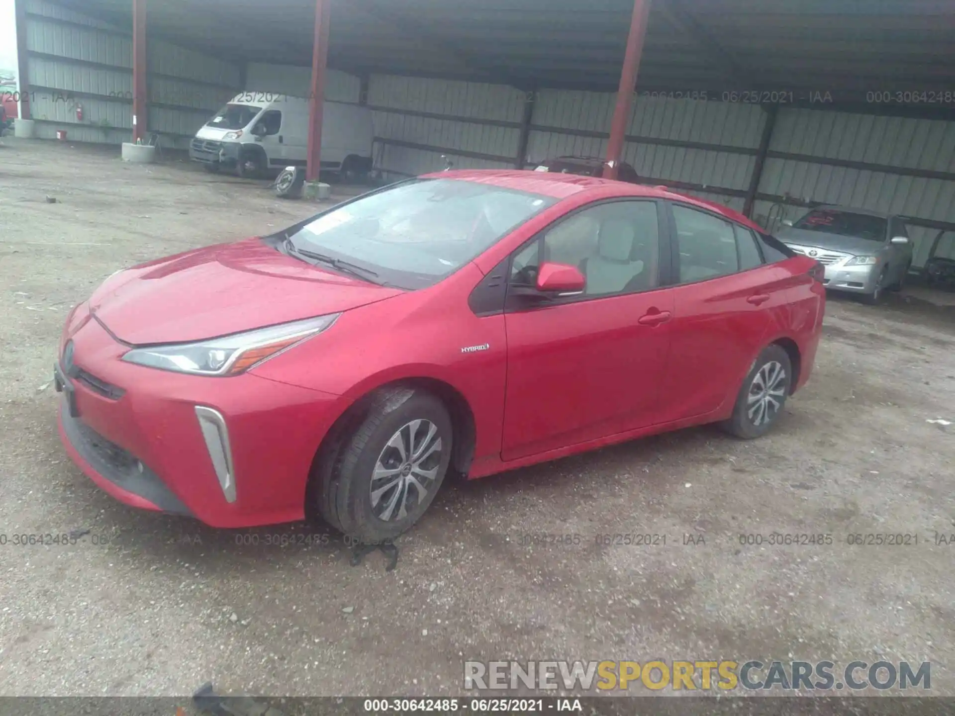 2 Photograph of a damaged car JTDL9MFU6M3023033 TOYOTA PRIUS 2021