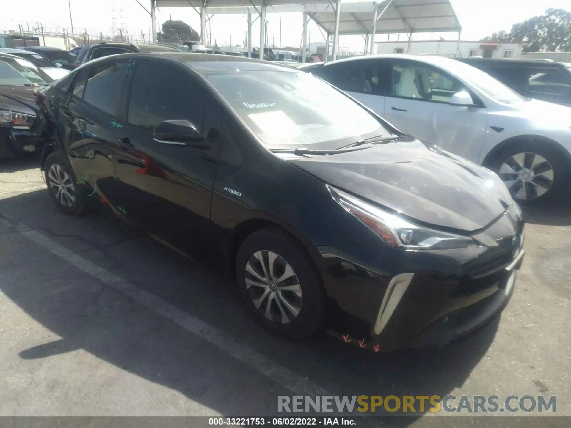 1 Photograph of a damaged car JTDL9MFU6M3027793 TOYOTA PRIUS 2021