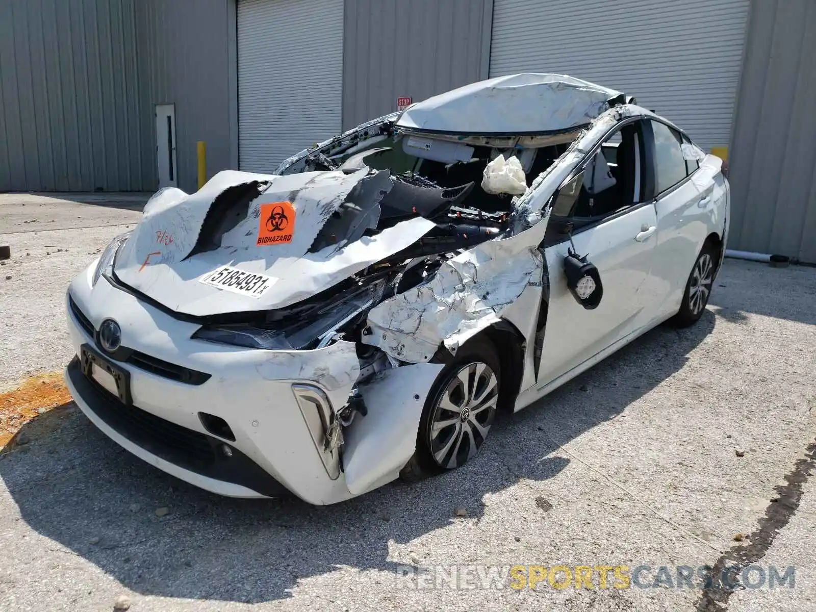 2 Photograph of a damaged car JTDL9MFU7M3022697 TOYOTA PRIUS 2021