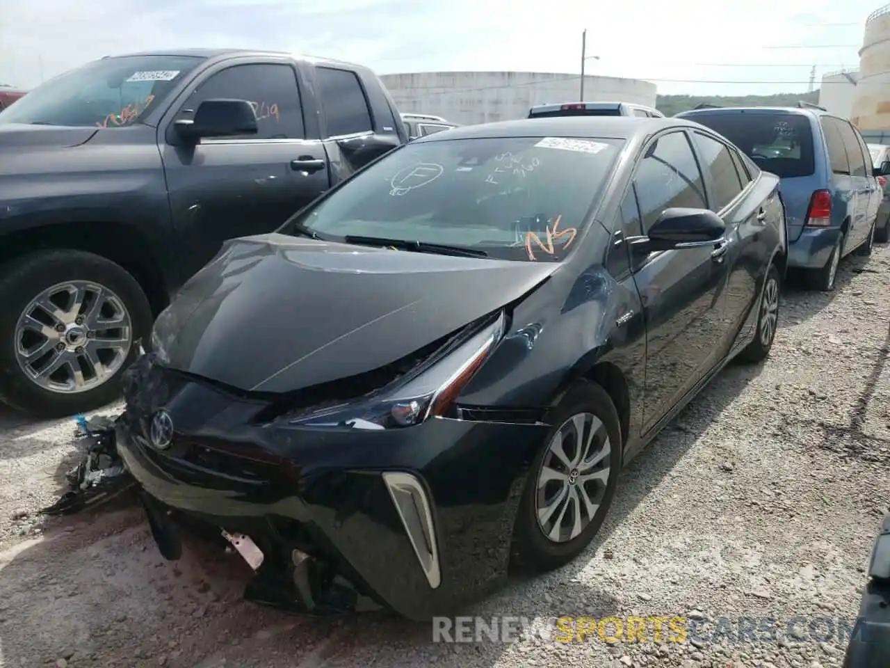 2 Photograph of a damaged car JTDL9MFU7M3024224 TOYOTA PRIUS 2021