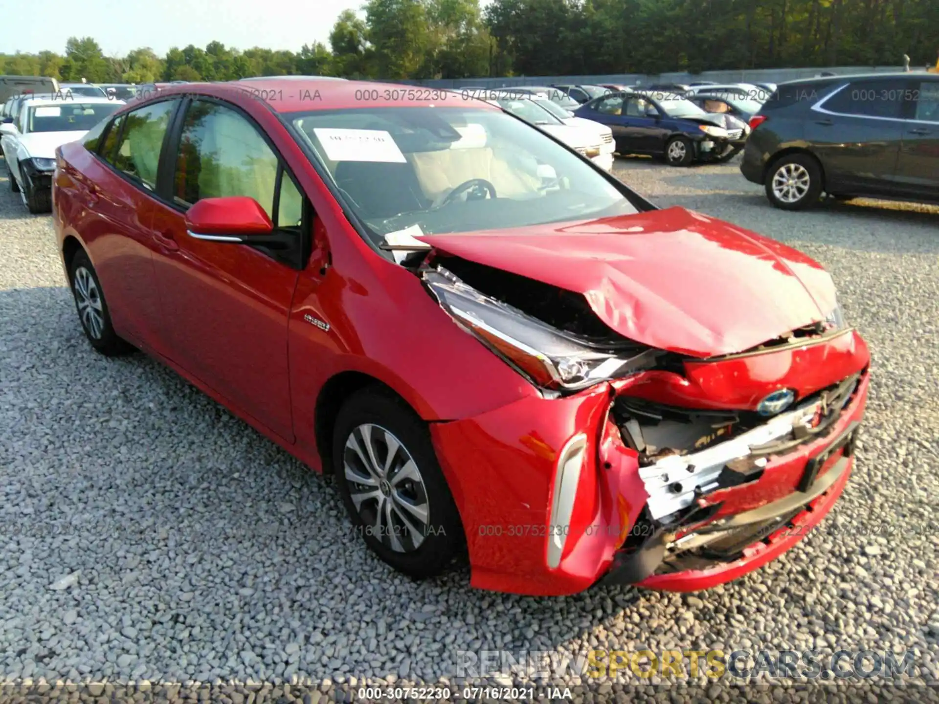 1 Photograph of a damaged car JTDL9MFU7M3025051 TOYOTA PRIUS 2021