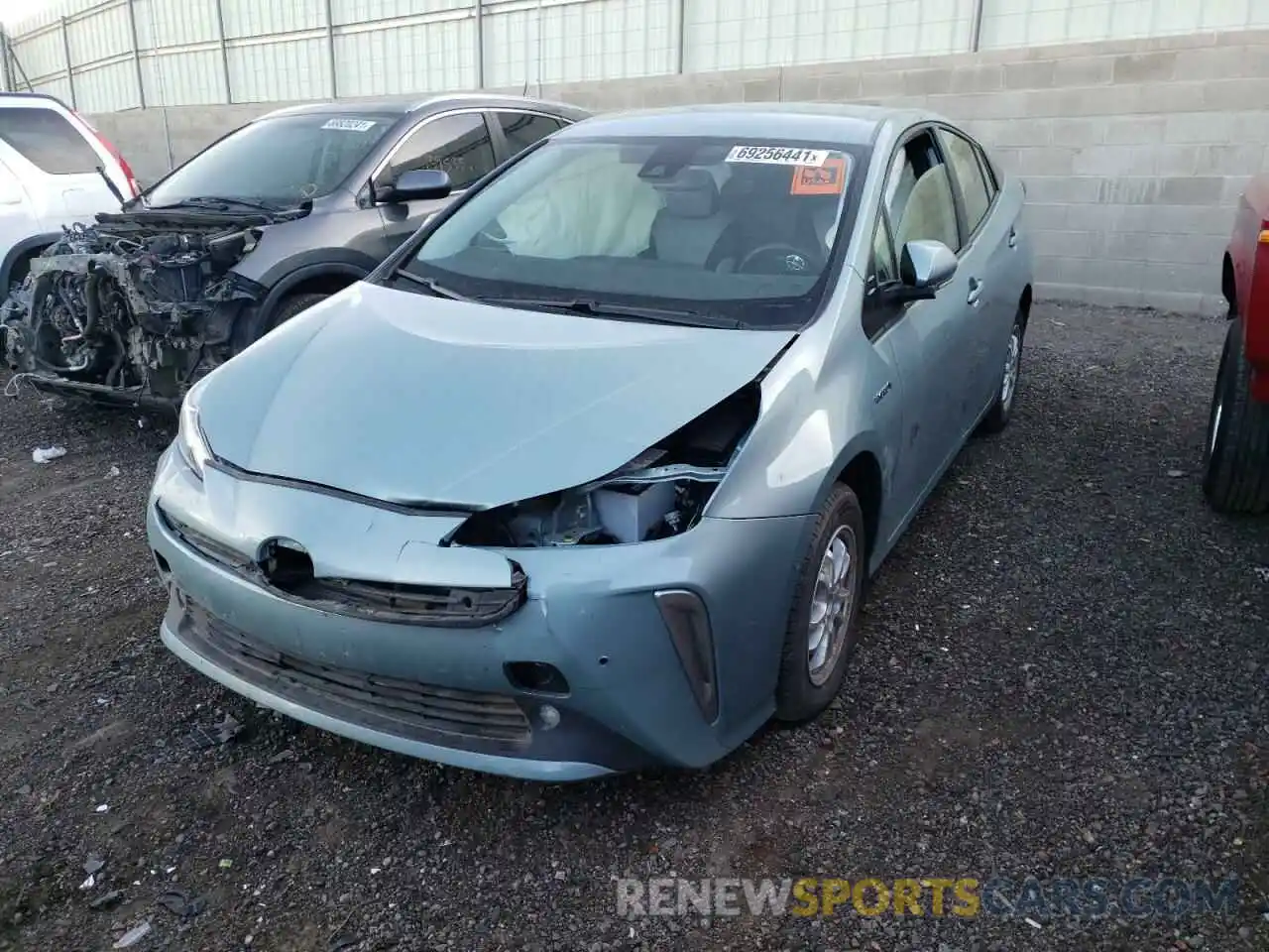 2 Photograph of a damaged car JTDL9MFU7M3026233 TOYOTA PRIUS 2021