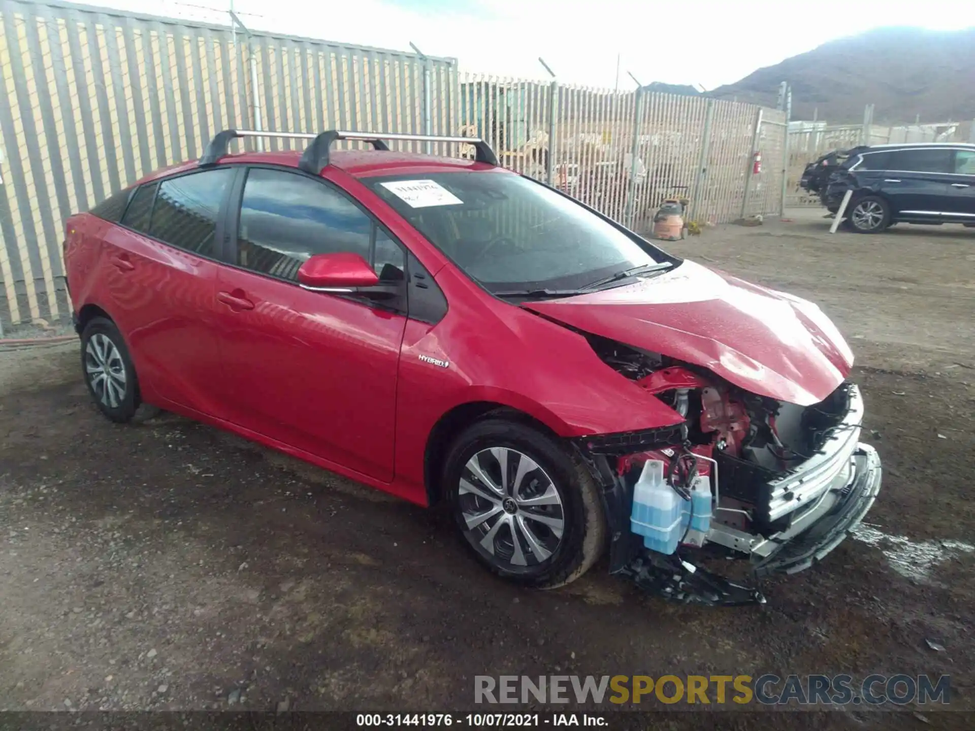 1 Photograph of a damaged car JTDL9MFU7M3029715 TOYOTA PRIUS 2021