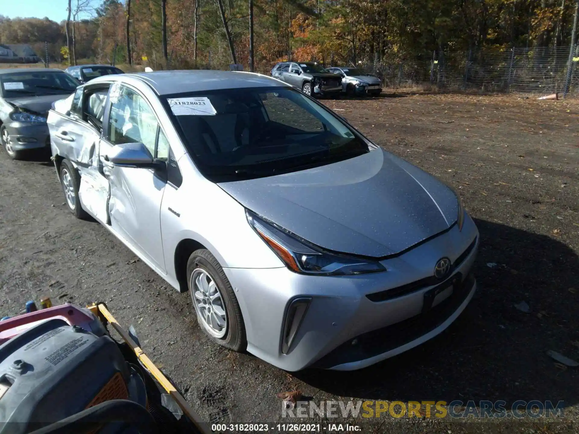 1 Photograph of a damaged car JTDL9MFU7M3030878 TOYOTA PRIUS 2021