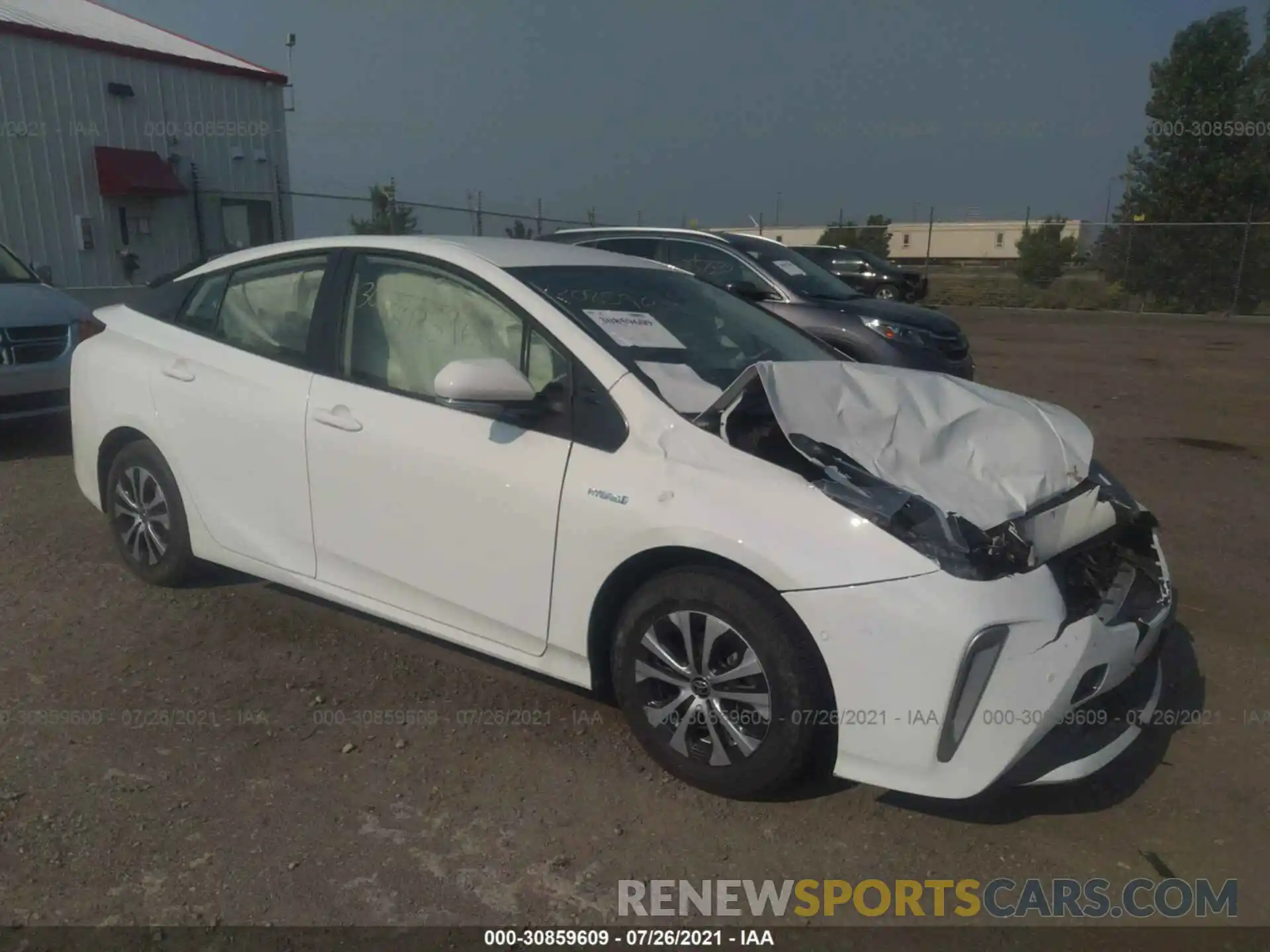 1 Photograph of a damaged car JTDL9MFU8M3028864 TOYOTA PRIUS 2021