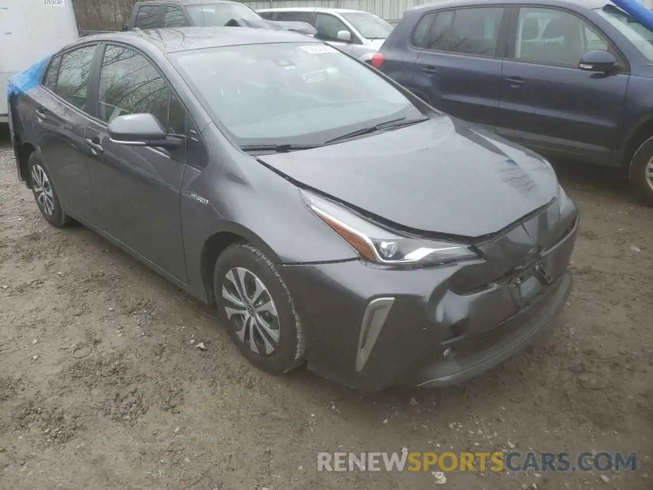 1 Photograph of a damaged car JTDL9MFU9M3025987 TOYOTA PRIUS 2021