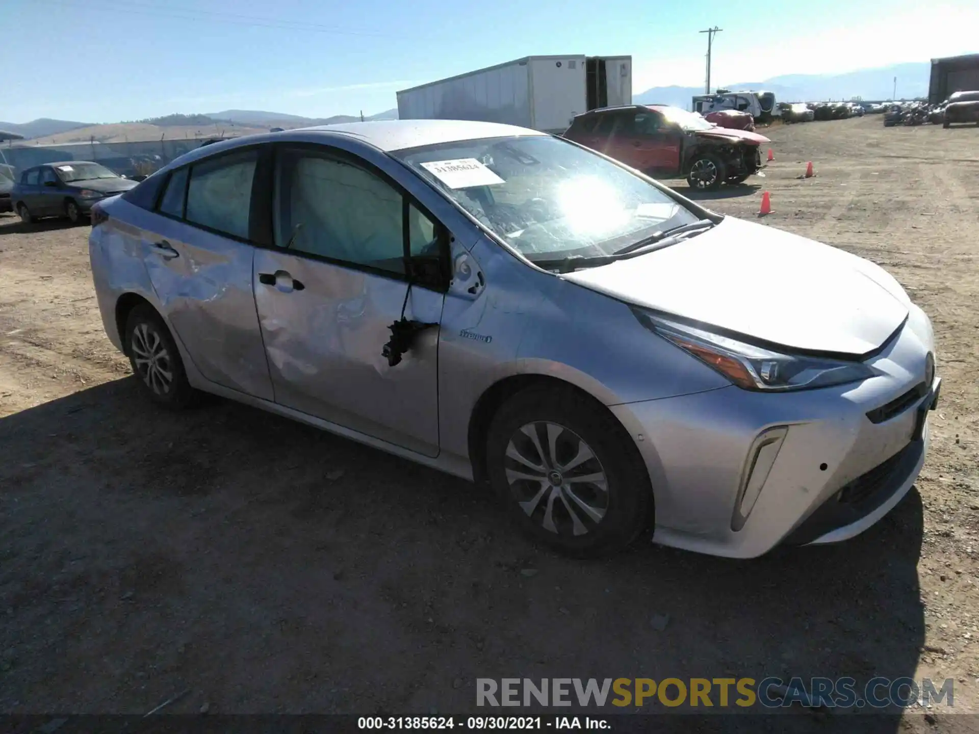 1 Photograph of a damaged car JTDL9MFU9M3026637 TOYOTA PRIUS 2021