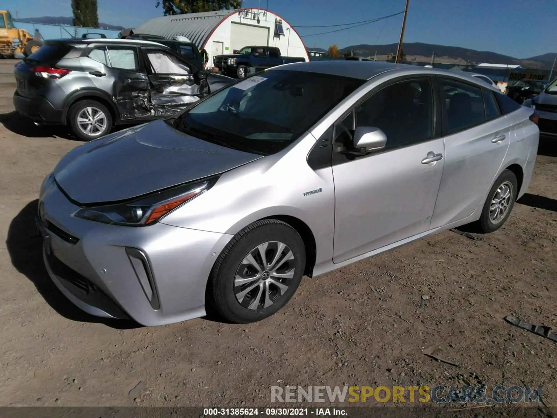 2 Photograph of a damaged car JTDL9MFU9M3026637 TOYOTA PRIUS 2021