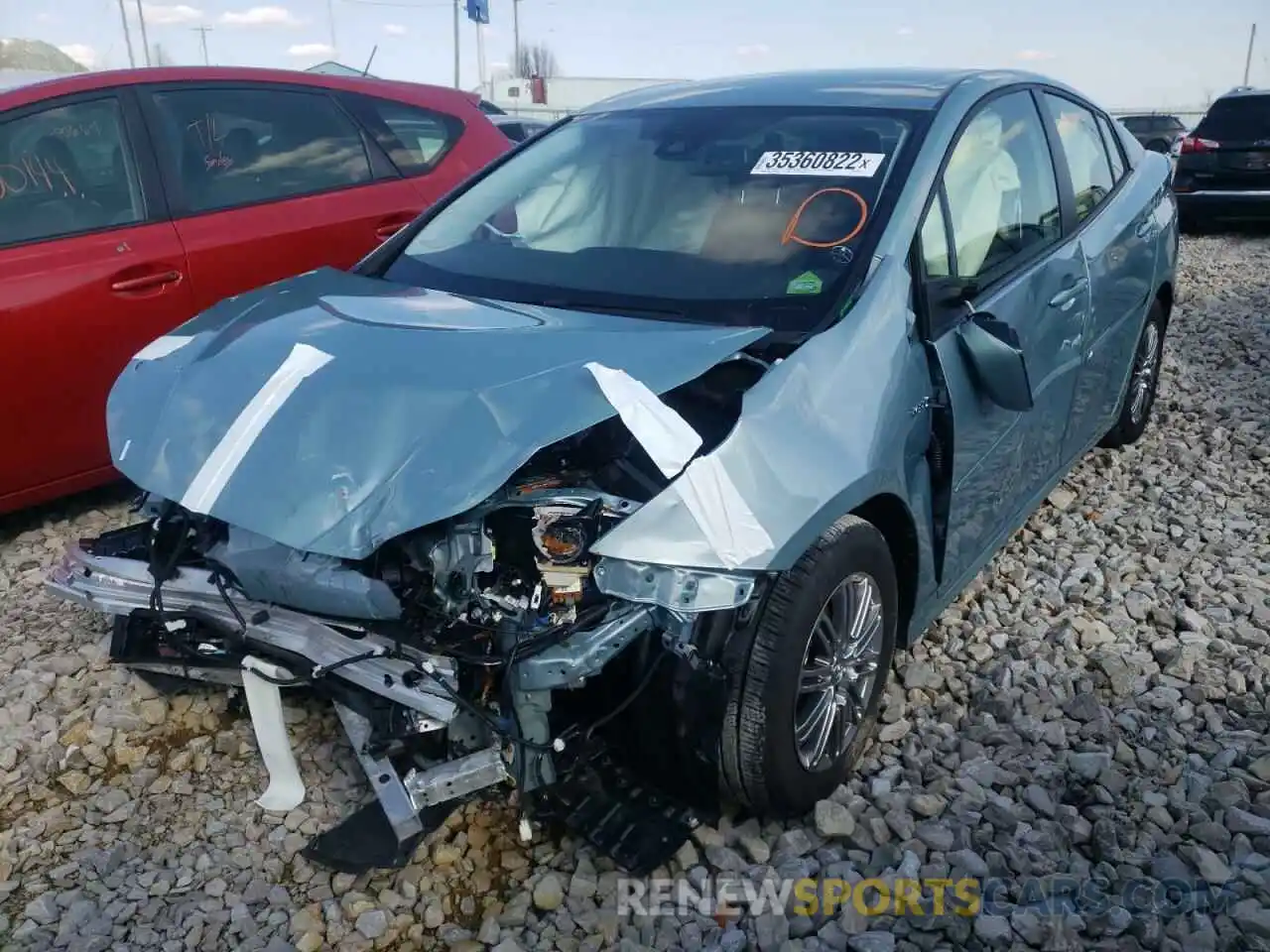 2 Photograph of a damaged car JTDL9MFU9M3026671 TOYOTA PRIUS 2021