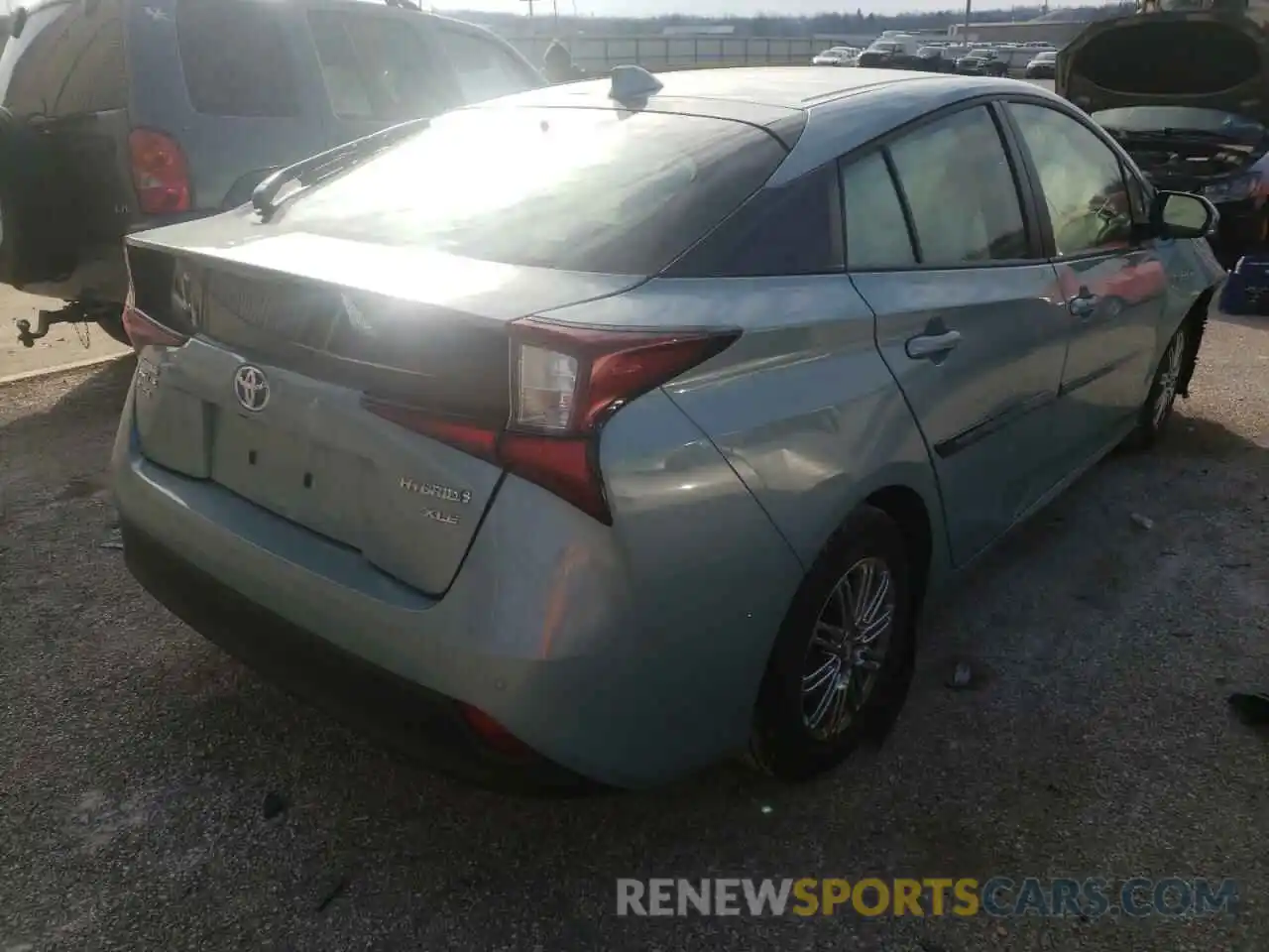 4 Photograph of a damaged car JTDL9MFU9M3026671 TOYOTA PRIUS 2021